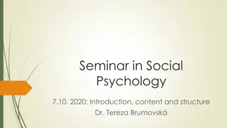 Seminar in Social Psychology: Structure and Assessments