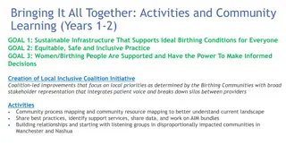 Activities and Community Learning for Ideal Birthing Conditions