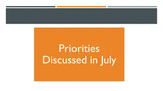 July Priorities: Improving System Coordination and Enhancing Reintegration and Care Access
