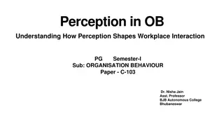Workplace Interaction Through Perception in Organisational Behaviour