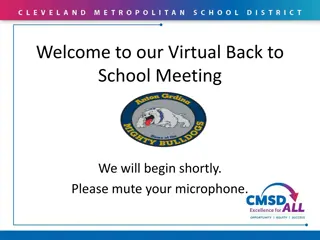 Virtual Back to School Meeting - Priorities, New Team Members, and Important Contacts