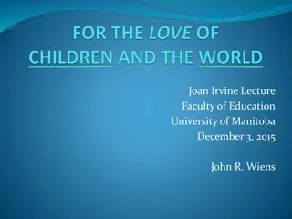 Joan Irvine Lecture: For the Love of Children and the World
