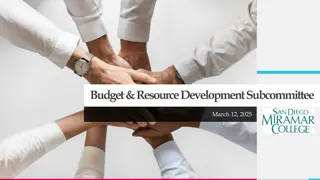 Resource Development Subcommittee TREY Research and Budget Updates 2025-26