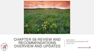 Chapter 58 Review and Recommendations: Education Updates by Zach Hawkins