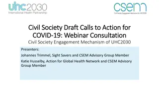 UHC2030 Civil Society Engagement Mechanism: Calls to Action for COVID-19 Webinar
