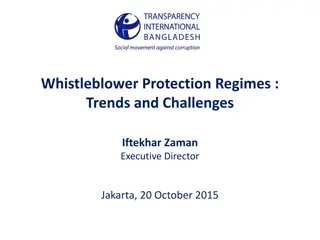 Whistleblower Protection Regimes: Trends and Challenges in Fighting Corruption