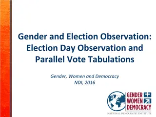 Gender and Election Observation: Promoting Inclusivity in Democratic Processes
