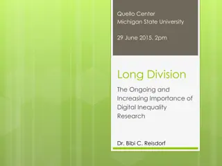 Digital Inequality Research: Insights and Implications