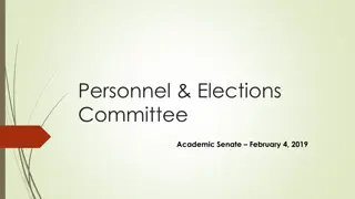 Academic Senate Personnel & Elections Committee Activities Timeline
