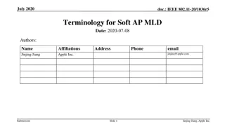 Terminology for Soft AP MLD in IEEE 802.11-20/1036r5 Document