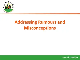 Addressing Rumours and Misconceptions - Strategies and Methods