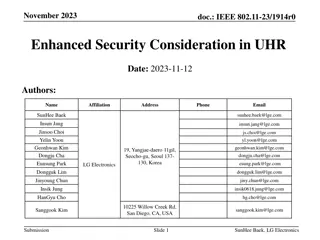 Enhanced Security Considerations in IEEE 802.11-23 for UHR