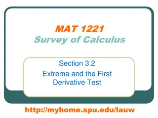 Extrema and First Derivative Test in Calculus