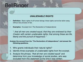 Unalienable Rights in Historical Documents