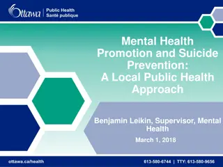 Mental Health Promotion and Suicide Prevention Strategies for Community Wellbeing