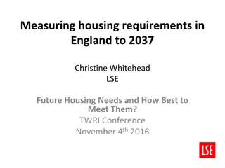 Future Housing Requirements in England until 2037