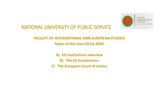 The EU: Institutions and History Overview