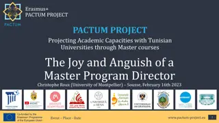 Challenges and Evolution of a Master Program in Comparative Politics and Public Policy