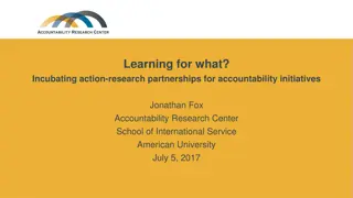 Incubating Action-Research Partnerships for Accountability Initiatives