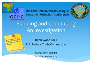 Guidelines for Effective Investigation Planning in Consumer Protection
