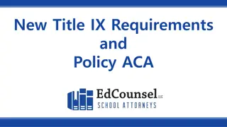 New Title IX Requirements and Policies for Addressing Sexual Harassment