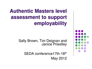 Innovative Masters Level Assessment for Employability
