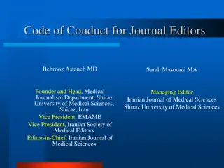 Guidelines for Ethical Conduct in Journal Editing