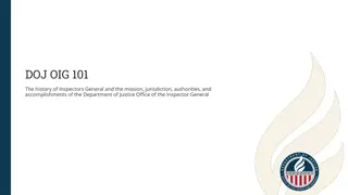 Inspectors General: Roles and Principles in Oversight