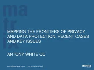 Recent Cases and Key Issues in Privacy and Data Protection