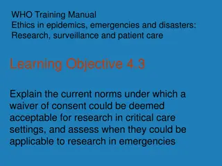 Waiver of Consent in Critical Care Research Settings
