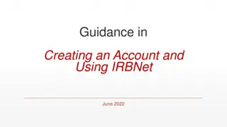 Creating and Using IRBNet Account Guide for Researchers