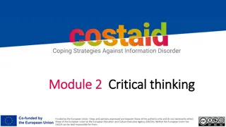 Importance of Critical Thinking in Education and Information Processing