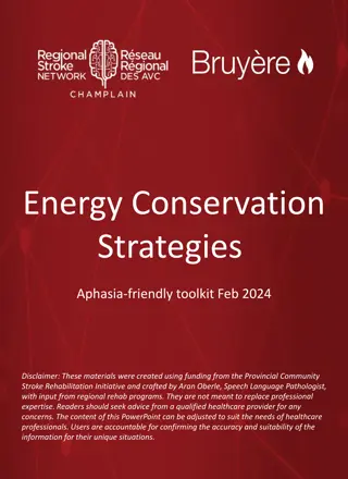 Energy Conservation and Saving Strategies for Improved Quality of Life