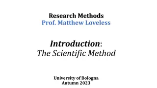 Research Methods with Prof. Matthew Loveless at University of Bologna