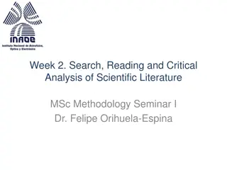 Effective Strategies for Reading Scientific Literature