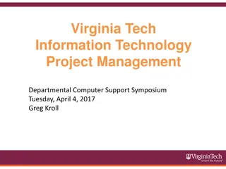 Virginia Tech IT Project Management Standard Review and Updates