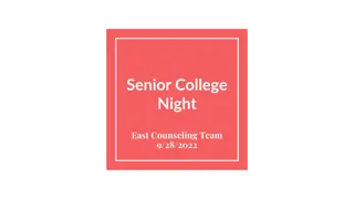 Senior College Night: Resources, Best Practices, and Gap Year Options