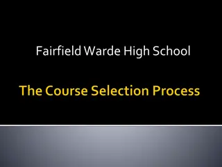 Comprehensive Program of Studies for Graduation Requirements and Course Selection