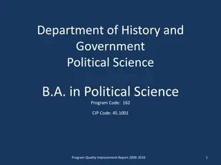 Political Science Program at Cameron University: Student Learning Outcomes and Alignment