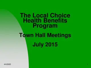 Local Choice Health Benefits Program Town Hall Meetings Information