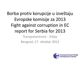 Transparent Governance Progress in Serbia 2013