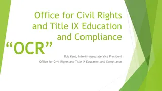 Office for Civil Rights and Title IX Education