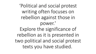 The Significance of Rebellion in Political and Social Protest Writing