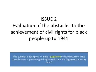Obstacles to Civil Rights for Black People Up to 1941