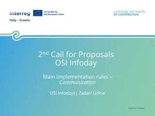 Compulsory Communication Requirements for OSI Infodays and Interreg Projects