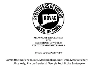 Principles of Election Officials and Voters' Responsibilities in CT Elections