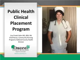Public Health Clinical Placement Program at Oakland County Health Division