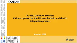 Citizens' Opinion on EU Membership & Integration Process in BiH - August 2022