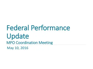 Federal Performance Update - MPO Coordination Meeting May 10, 2016