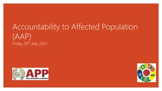 Accountability to Affected Populations (AAP) in Humanitarian Response